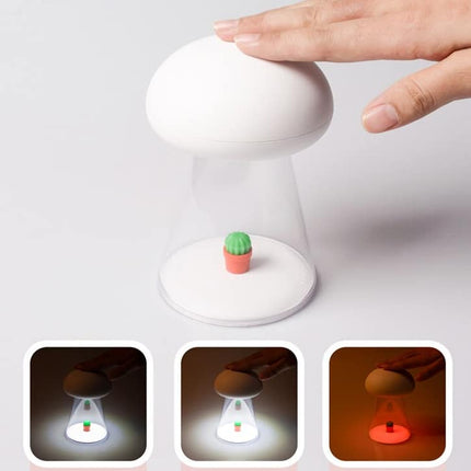 Svamp natlampe med musik og touch