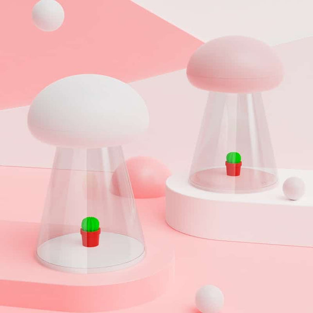 Svamp natlampe med musik og touch