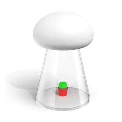 Svamp natlampe med musik og touch