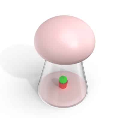 Svamp natlampe med musik og touch