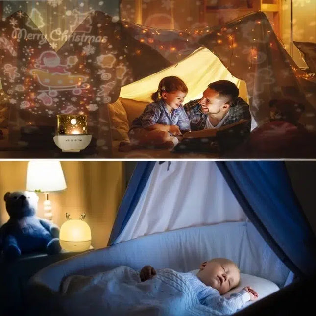 Musikalsk stjerneprojektor med fjernbetjening til baby