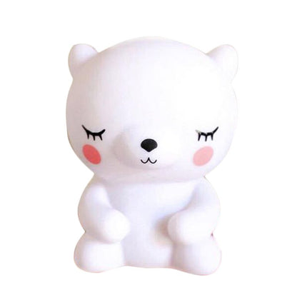 Sød bjørn silikone natlampe til baby