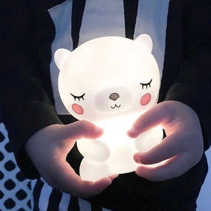 Sød bjørn silikone natlampe til baby