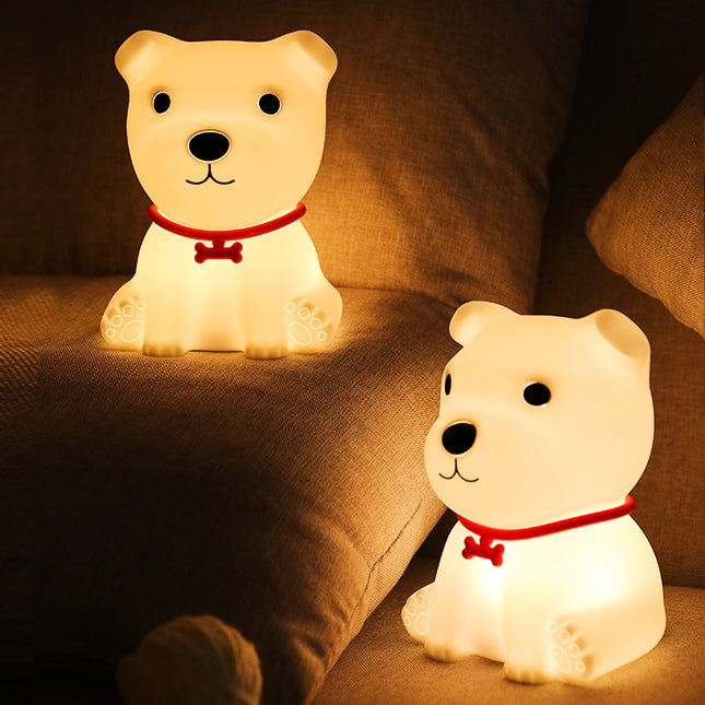 Silikone hundehvalp natlampe med fjernbetjening