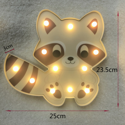 Vaskebjørn væglampe til børneværelset