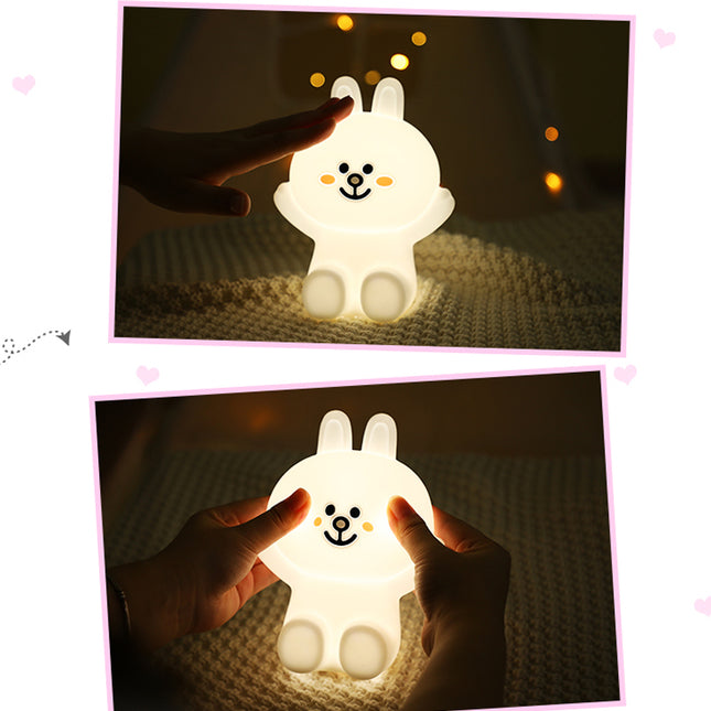 Silikone kanin-natlampe til babyer