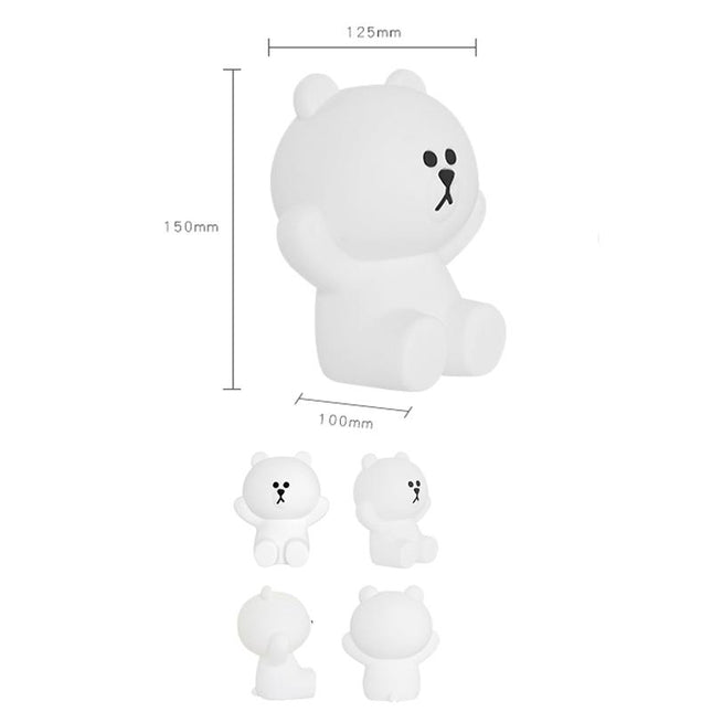 Silikone bjørne-natlampe til babyværelset