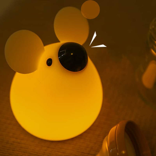 Genopladelig LED natlampe formet som mus