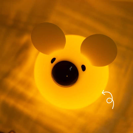 Genopladelig LED natlampe formet som mus