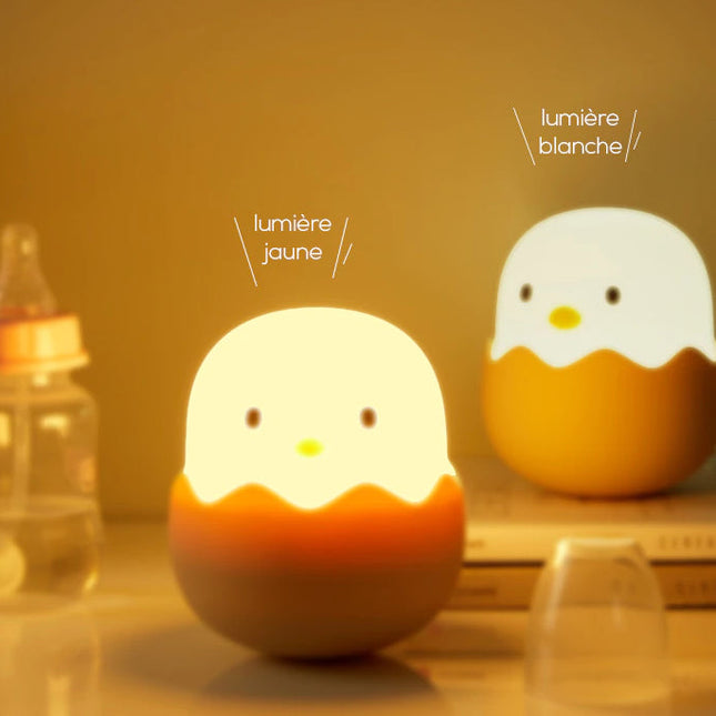 Sød kylling natlampe i blød silikone