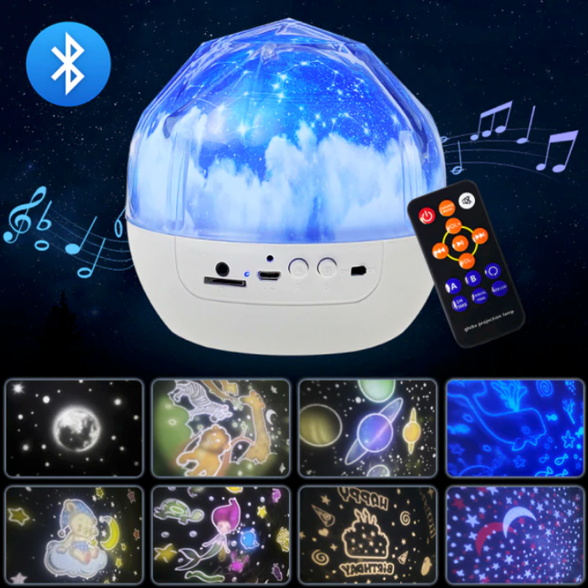 Stjernehimmel projektor lampe med musik