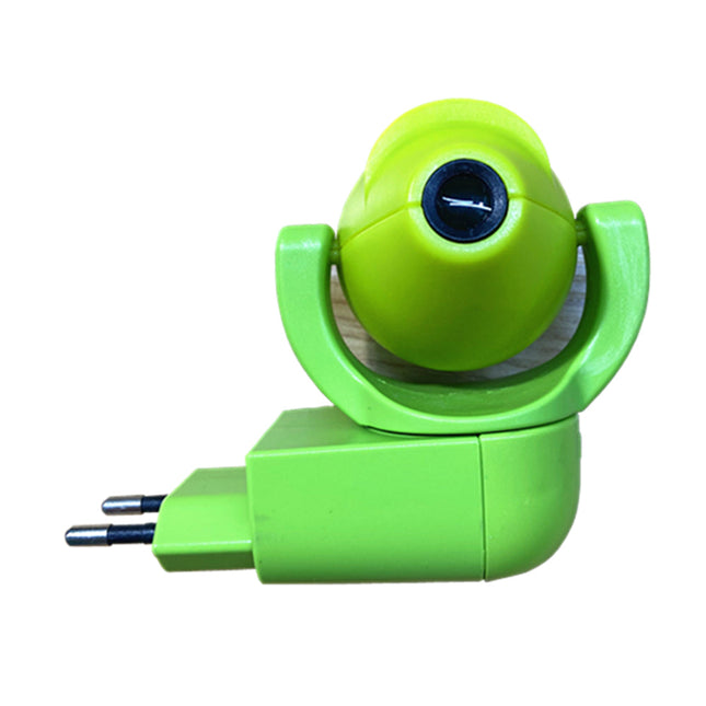 Natlampe med projektor og billedskiver