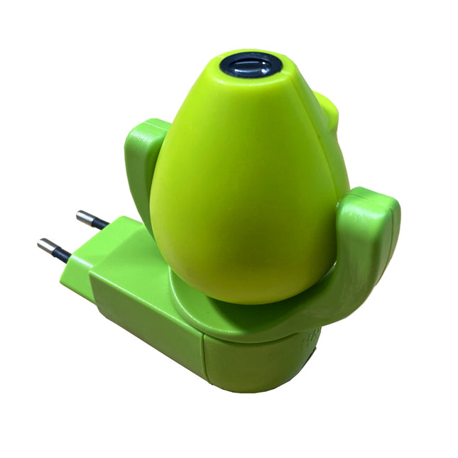 Natlampe med projektor og billedskiver