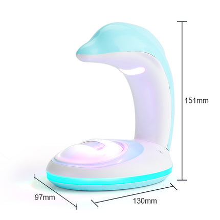 Farverig hval natlampe med regnbueprojektor