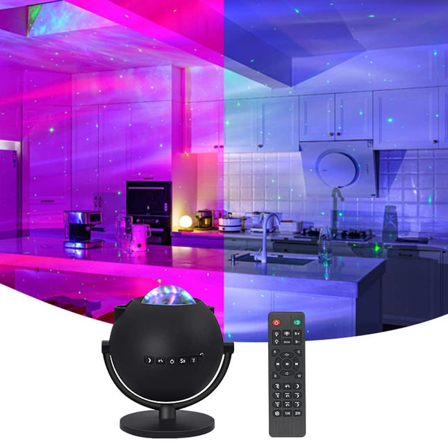 LED projektorlampe med højtaler fjernbetjening