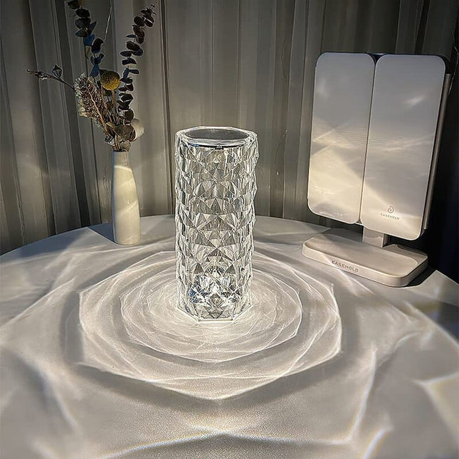 Dekorativ krystal projektorlampe med USB