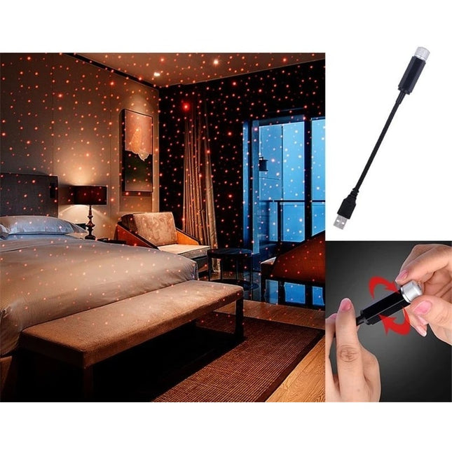 Mini stjerneprojektor lampe med USB