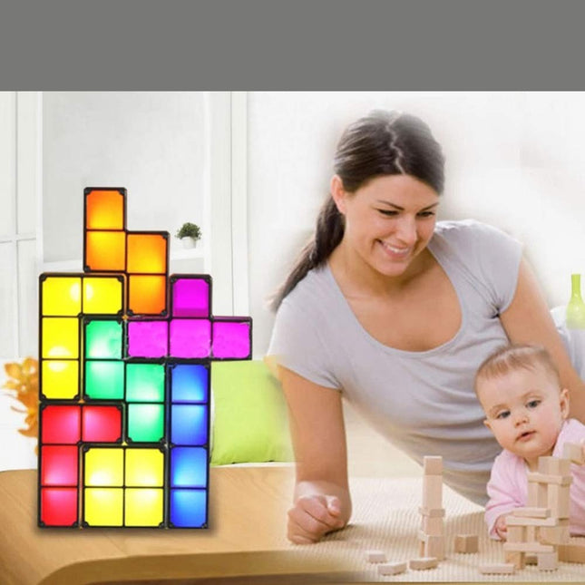 Tetris puslespil lampe til skrivebordet