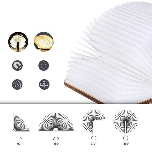 Genopladelig foldbar boglampe med USB