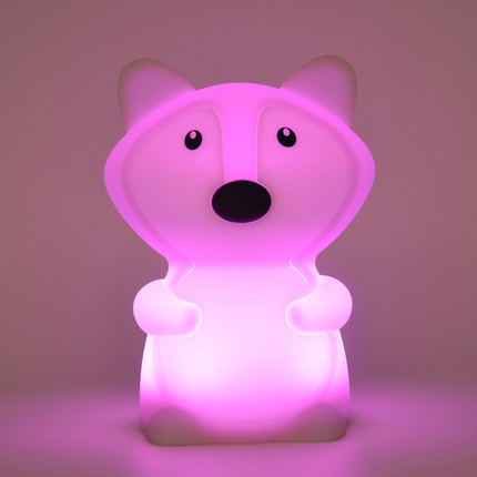 Ræv natlampe i silikone til baby