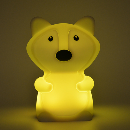 Ræv natlampe i silikone til baby