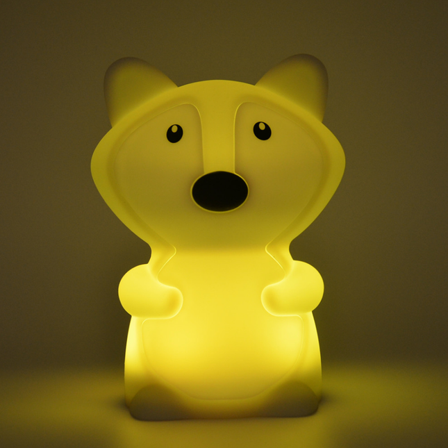 Ræv natlampe i silikone til baby