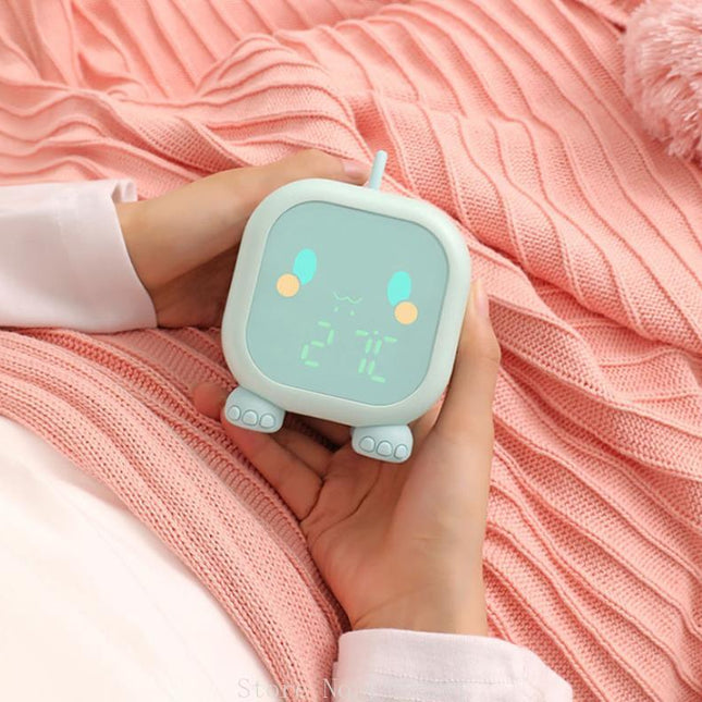 Dinosaur digitalt vækkeur med natlys