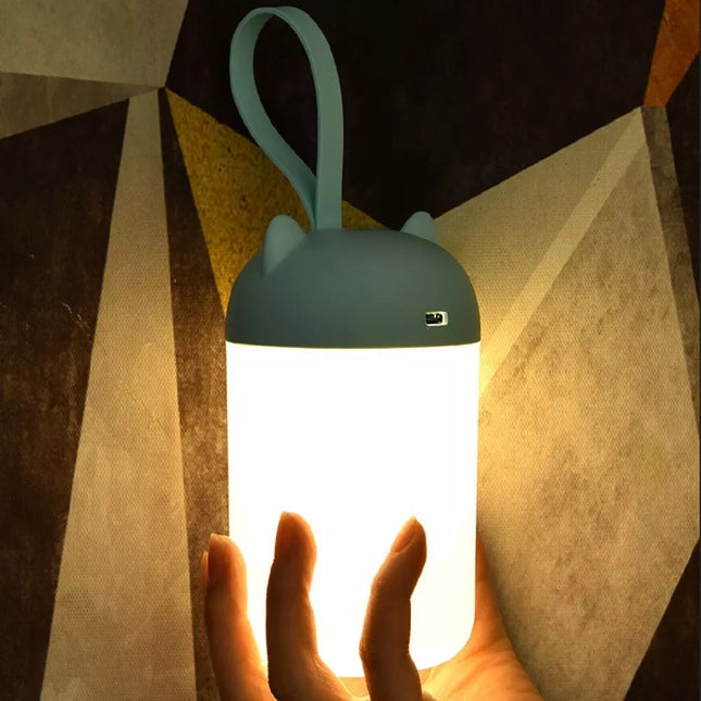 Bærbar genopladelig LED natlampe med touch