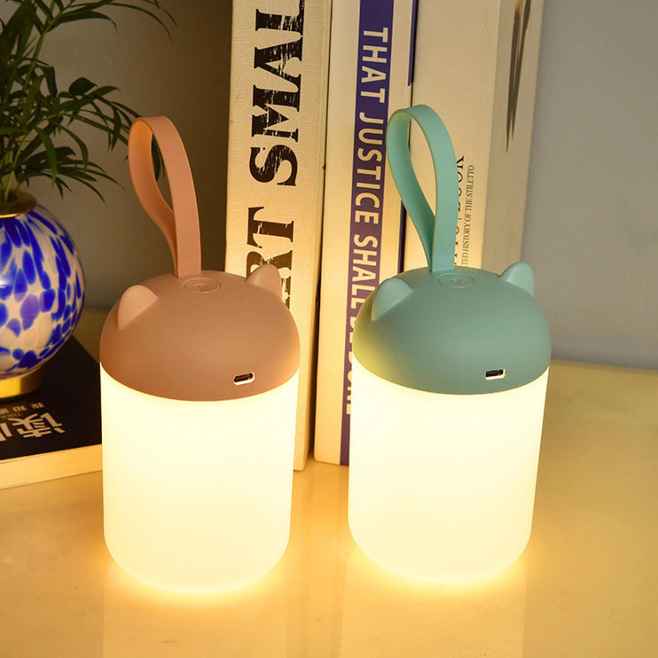 Bærbar genopladelig LED natlampe med touch
