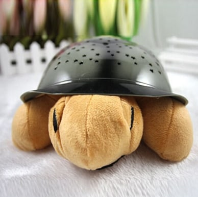 Skildpadde natlampe med stjerneprojektor