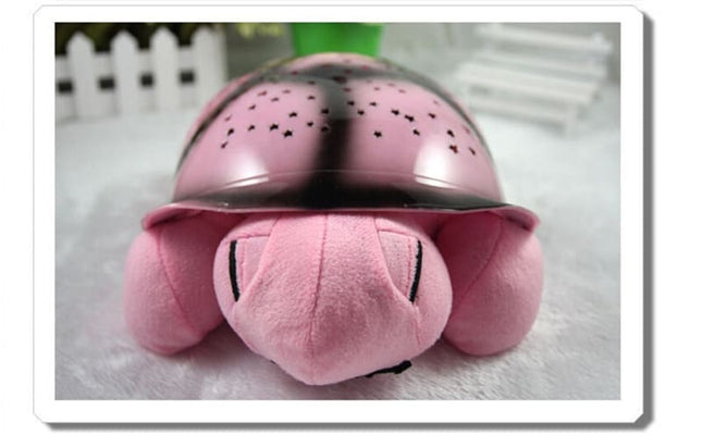 Skildpadde natlampe med stjerneprojektor