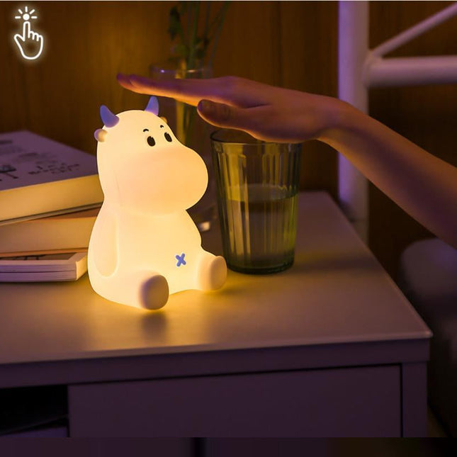 Dæmpbar ko natlampe i blød silikone